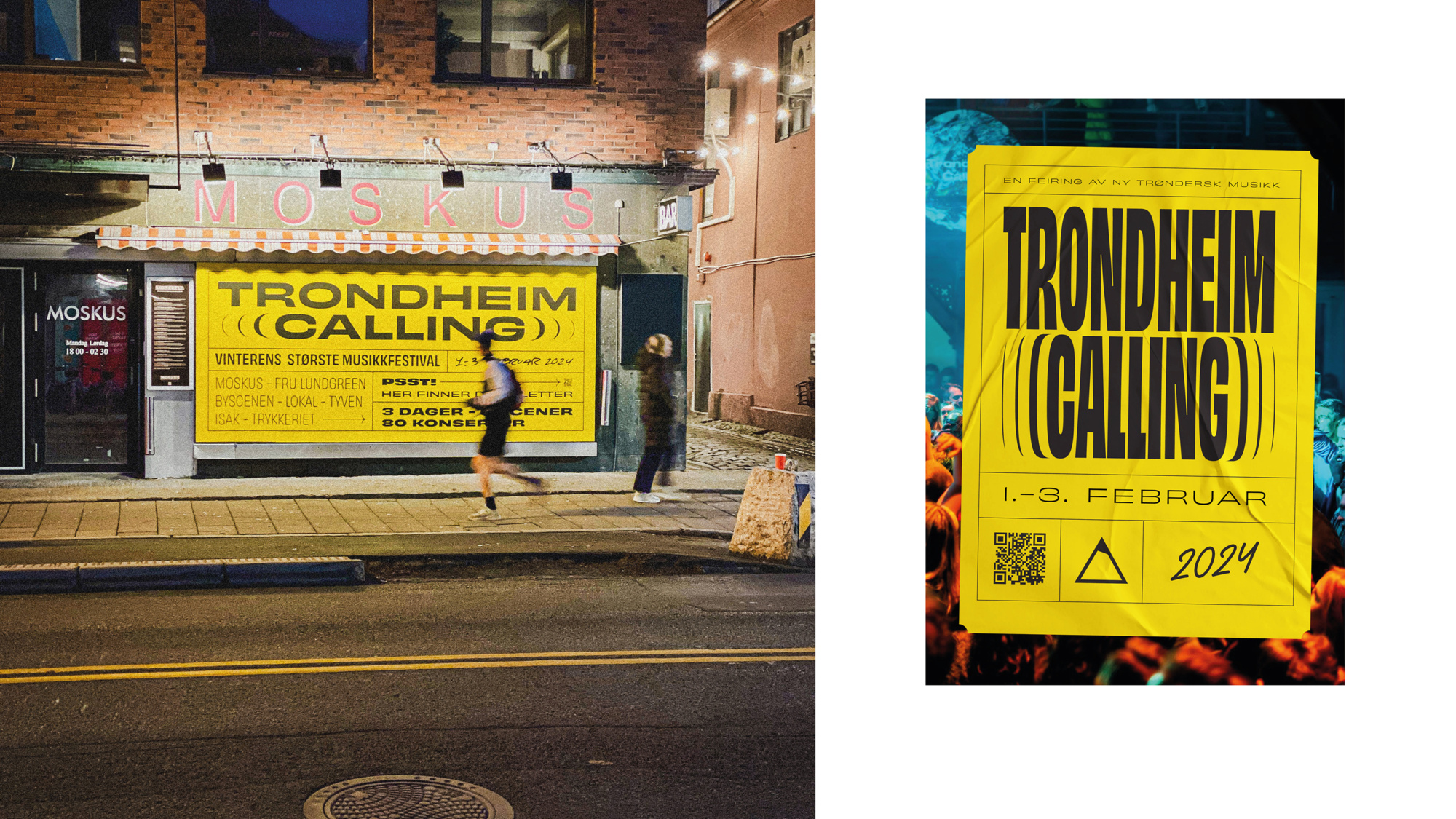 Mockup av Trondheim Calling-plakater og folie